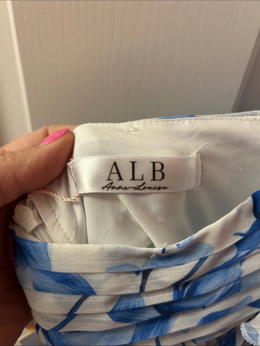 Anne Louise Boutique ABL Blue Floral Ruffle Maxi Dress Mykonos Cassini NWT - Picture 5 of 12